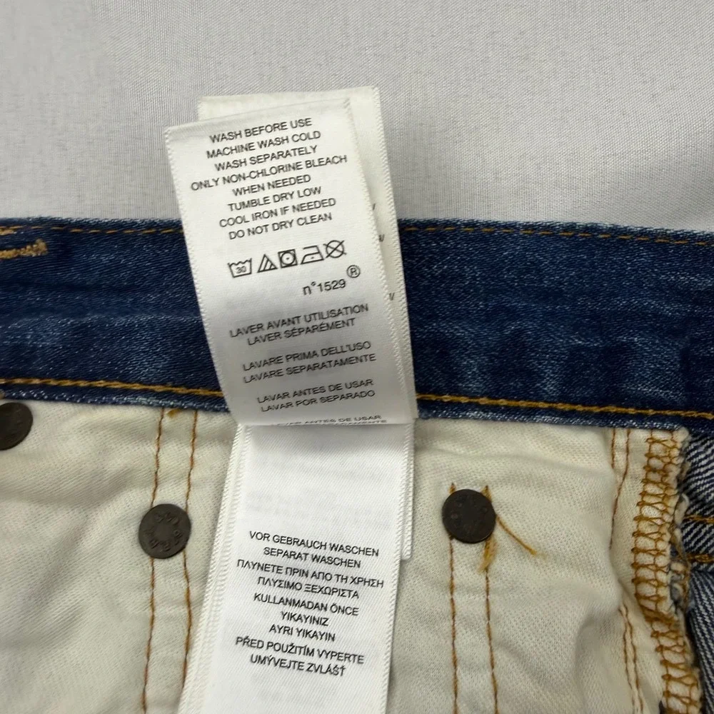 Polo Ralph Lauren Crosby Relaxed Shorts Women 25 Blue Distressed Denim Cutoff